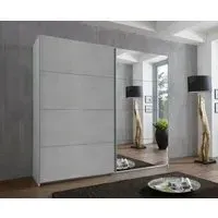 Ernie 2 Door Sliding Wardrobe - Concrete Grey