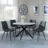 Ezra 4-Seater Round Dining Set with Spider Legs - Grey