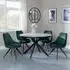 Ezra 4-Seater Round Dining Set with Swivel Chairs - Grey