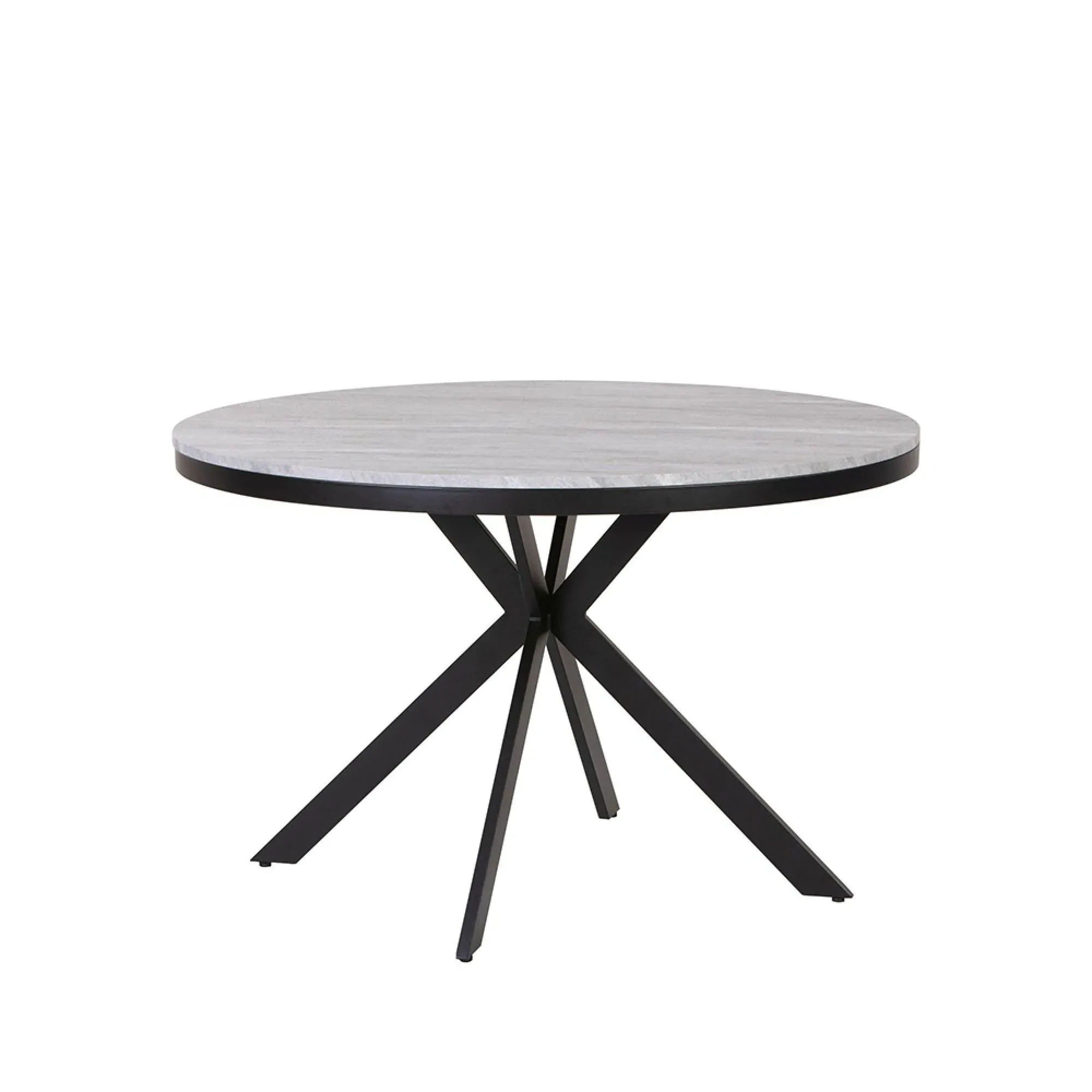 Ezra 4-Seater Round Dining Table - Grey, MDF