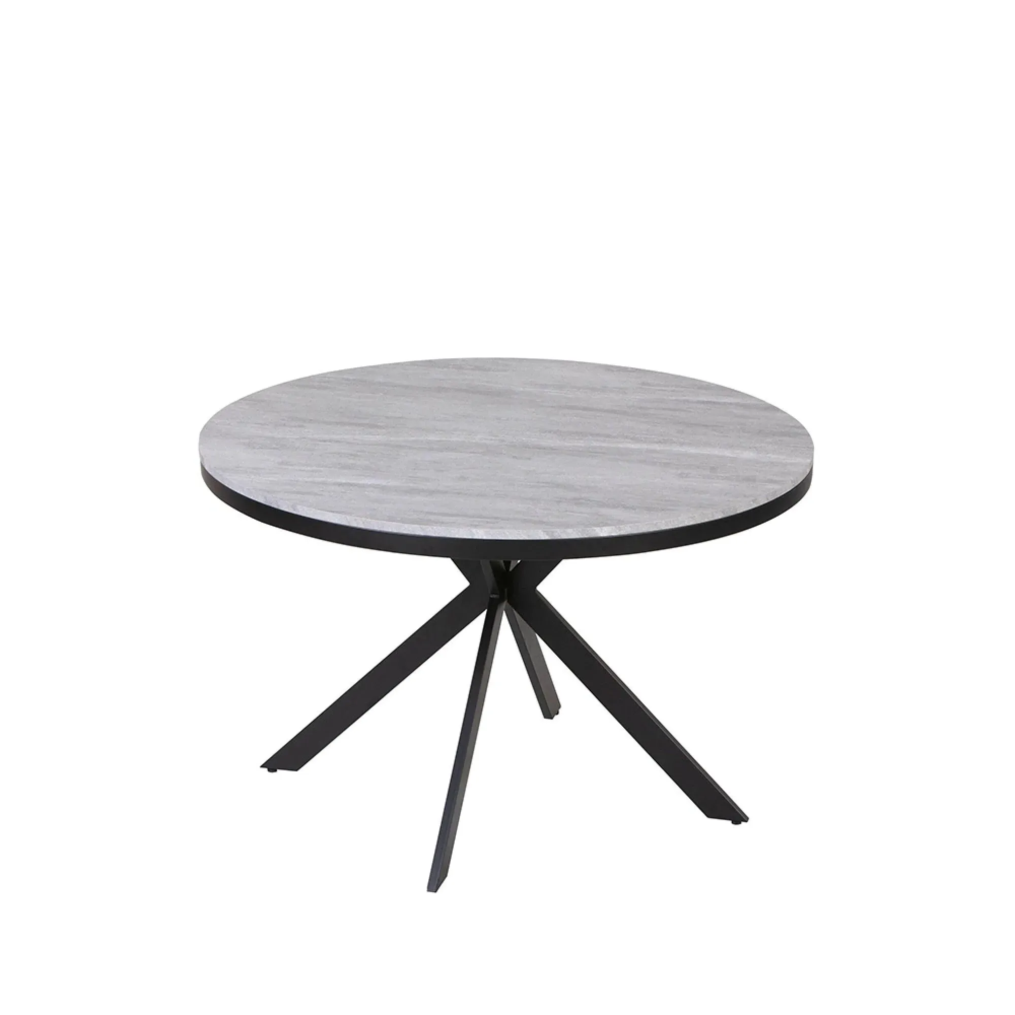 Ezra 4-Seater Round Dining Table - Grey, MDF