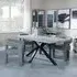 Ezra Rectangular Dining Set with Spider Legs - Grey, MDF