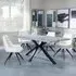 Ezra Rectangular Dining Set with Spider Legs - Grey, MDF