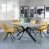 Ezra Rectangular Dining Set with Spider Legs - Grey, MDF