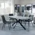 Ezra Rectangular Dining Set with Spider Legs - Grey, MDF