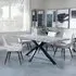 Ezra Rectangular Dining Set with Spider Legs - Grey, MDF
