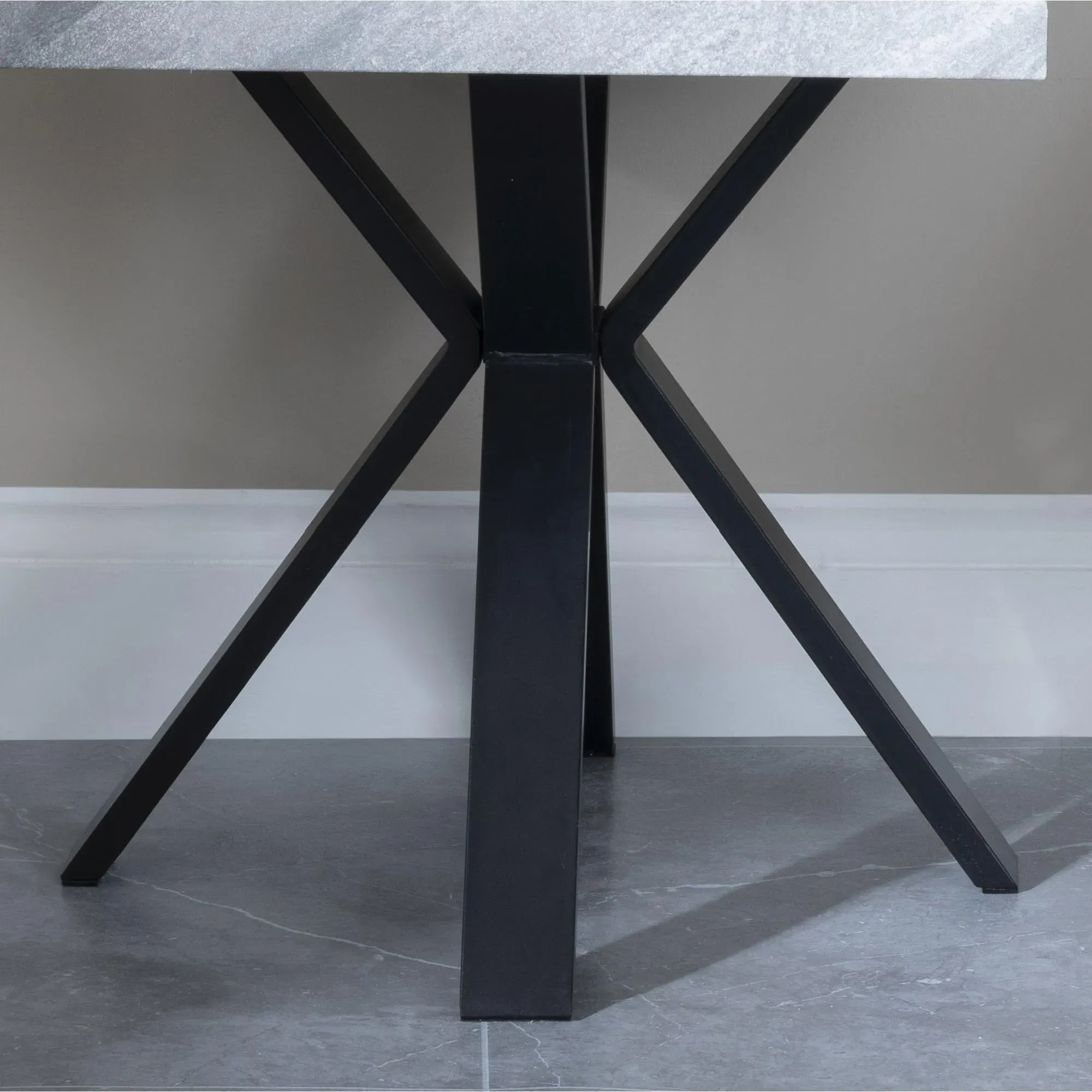 Ezra Square End Table with Spider Legs - Grey, MDF