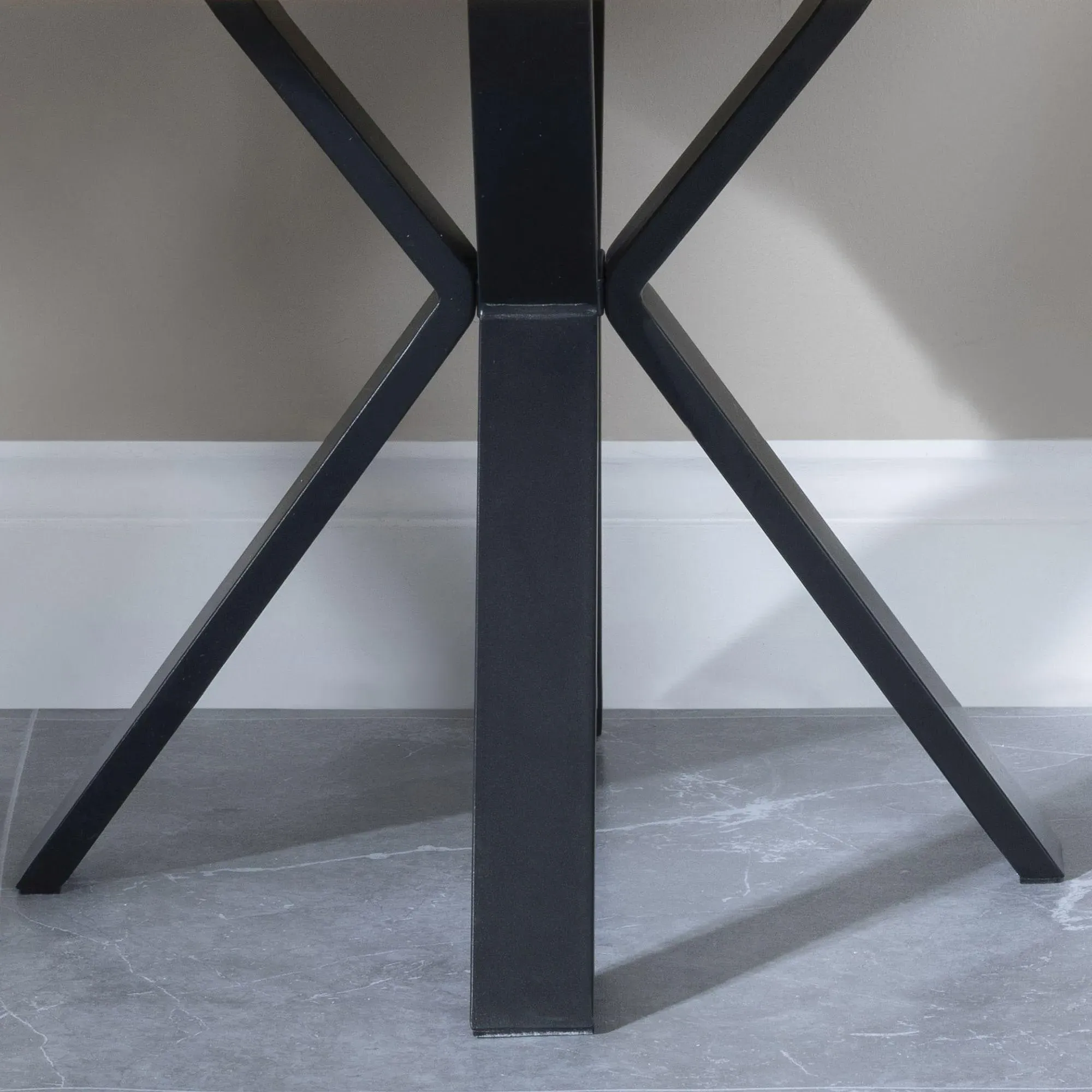 Ezra Square End Table with Spider Legs - Oak, MDF