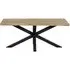 Fargo 6-Seater Dining Table with Spider Base - Rustic, Mango Wood