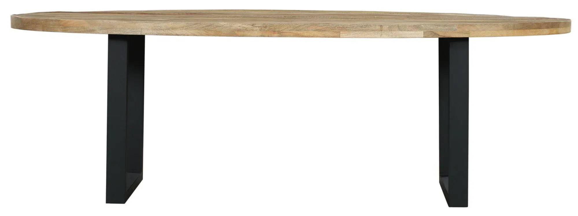 Fargo 8-10 Seater Oval Dining Table with U Legs - Rustic, Mango Wood