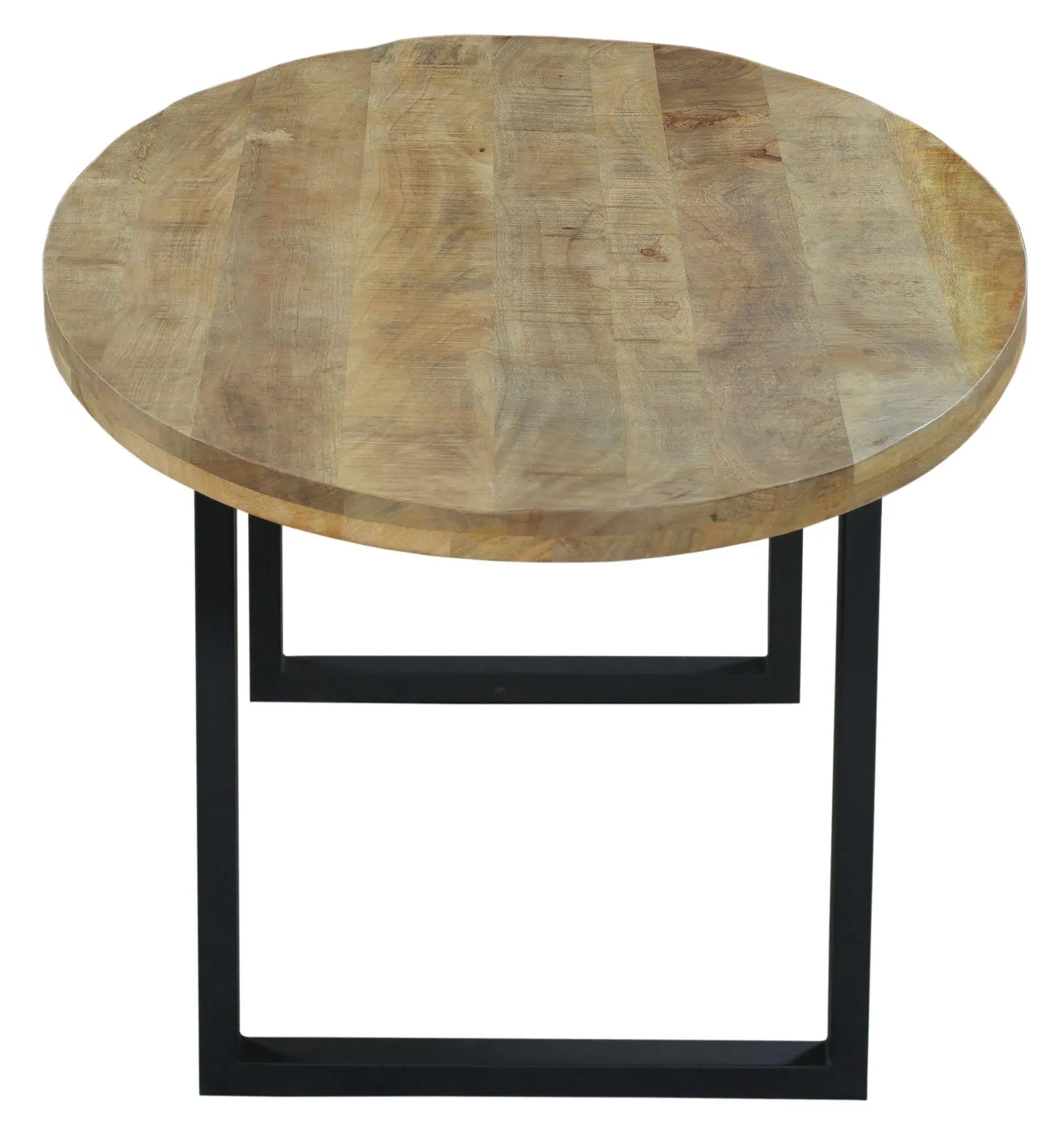 Fargo 8-10 Seater Oval Dining Table with U Legs - Rustic, Mango Wood