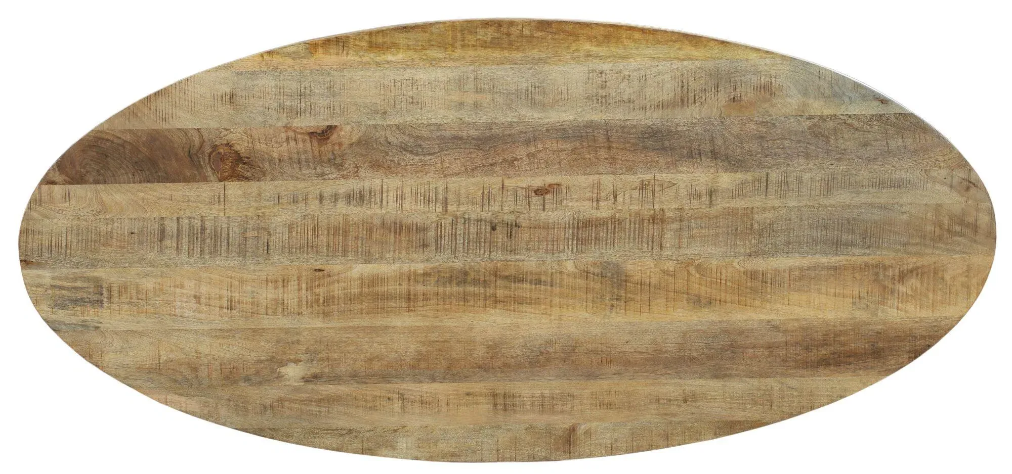 Fargo 8-10 Seater Oval Dining Table with U Legs - Rustic, Mango Wood