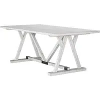 Farmhouse 8-Seater Dining Table - White, Mango Wood