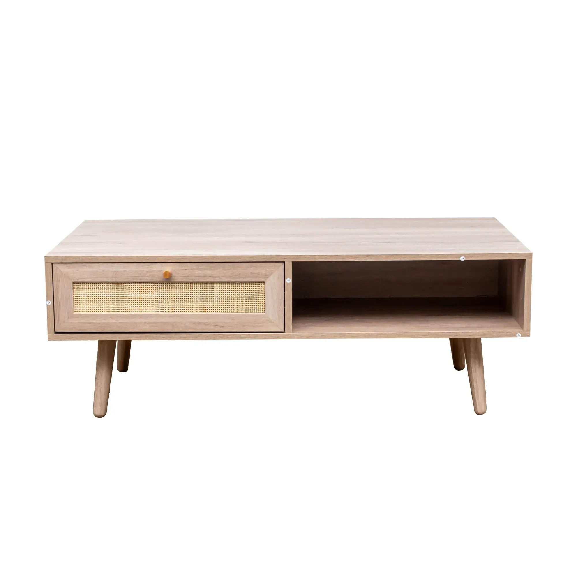 Ferrero Coffee Table with Drawer - Natural, Rattan