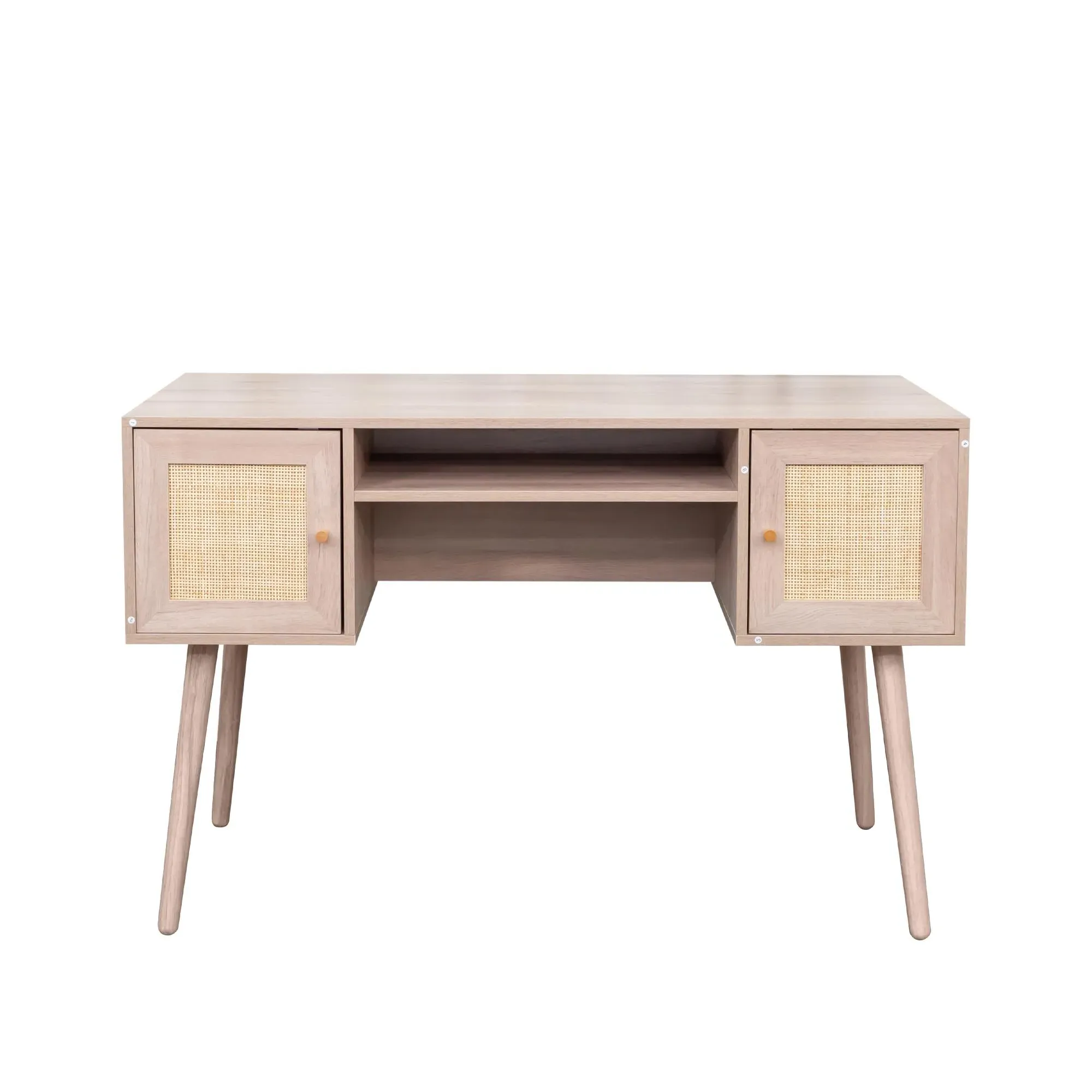 Ferrero Desk with Storage - Natural, Rattan
