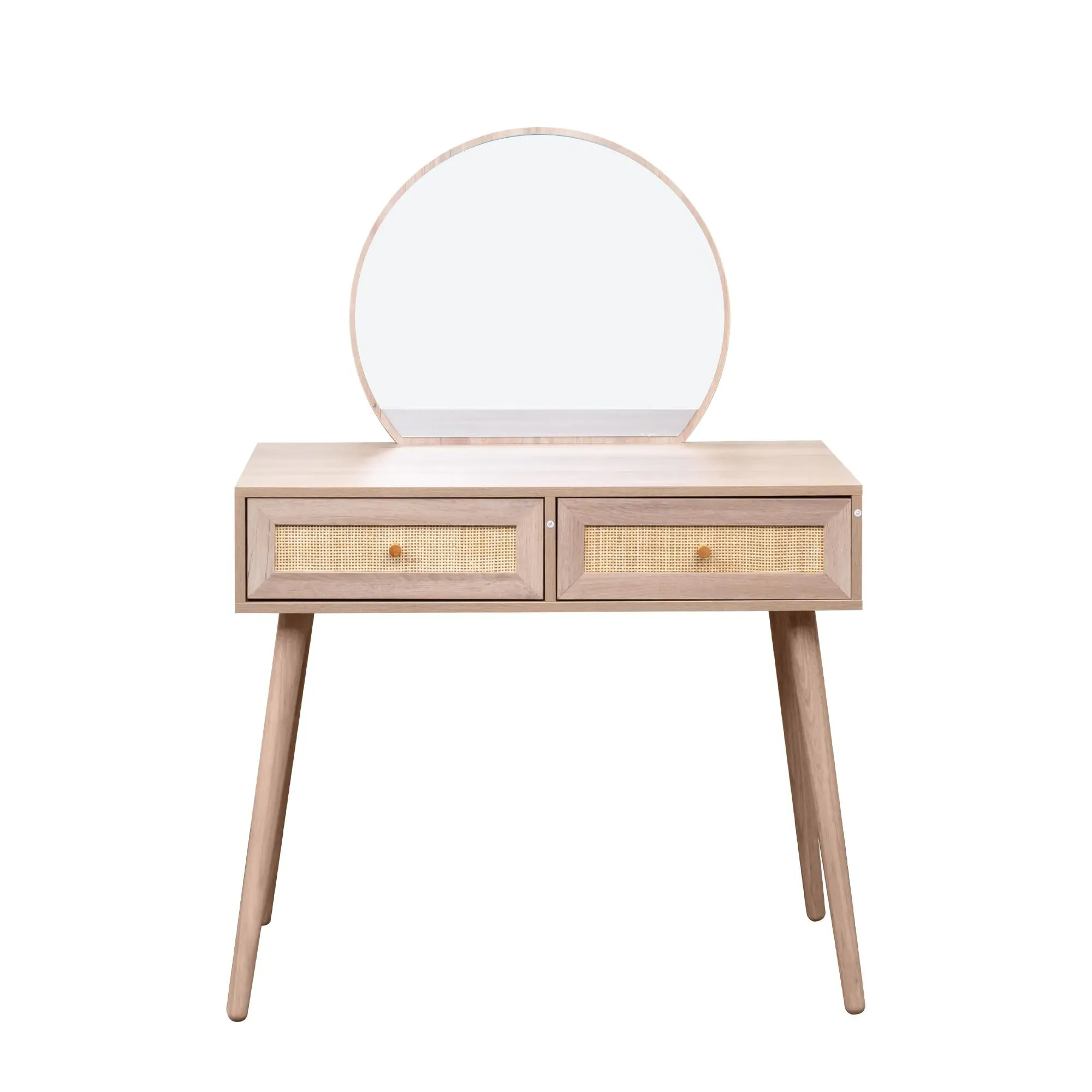 Ferrero Dressing Table with Mirror - Natural, Rattan