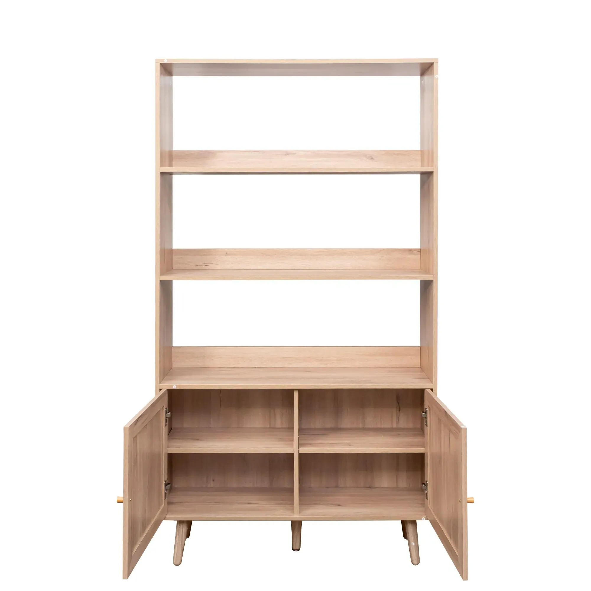 Ferrero Shelving Unit with Cupboard - Natural, Rattan