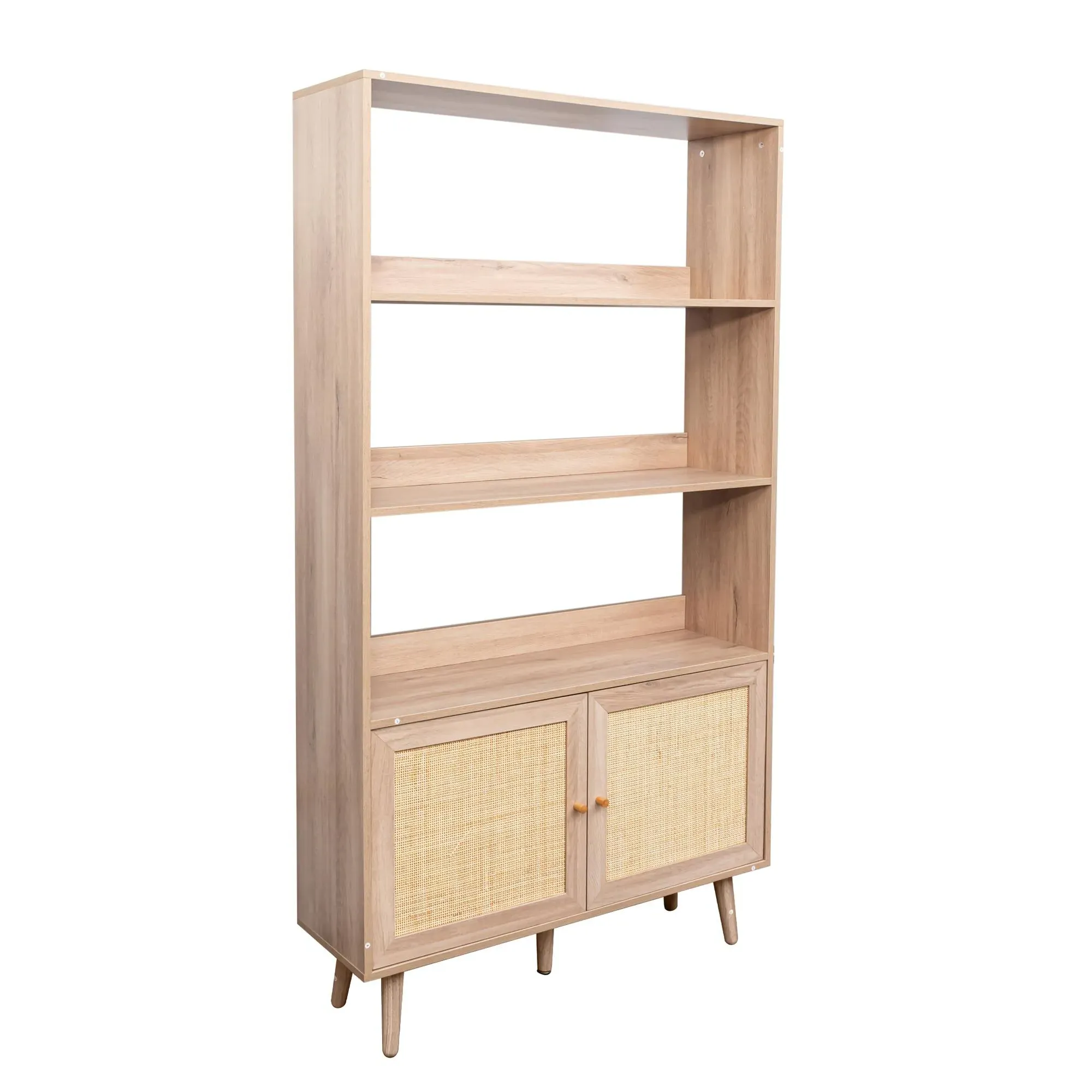 Ferrero Shelving Unit with Cupboard - Natural, Rattan