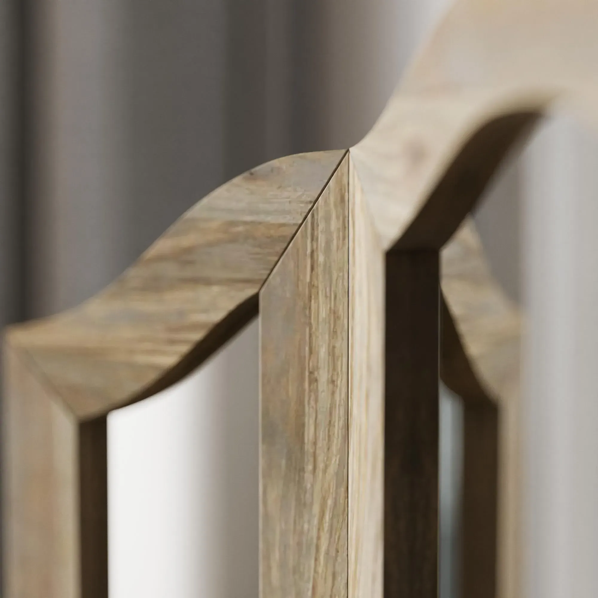 Fleur Triple Mirror - Grey, Mango Wood