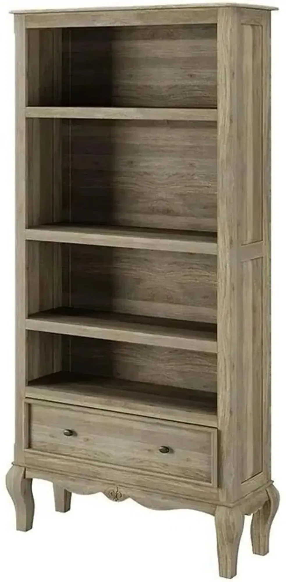 Fleur Wide Bookcase - Grey, Mango Wood