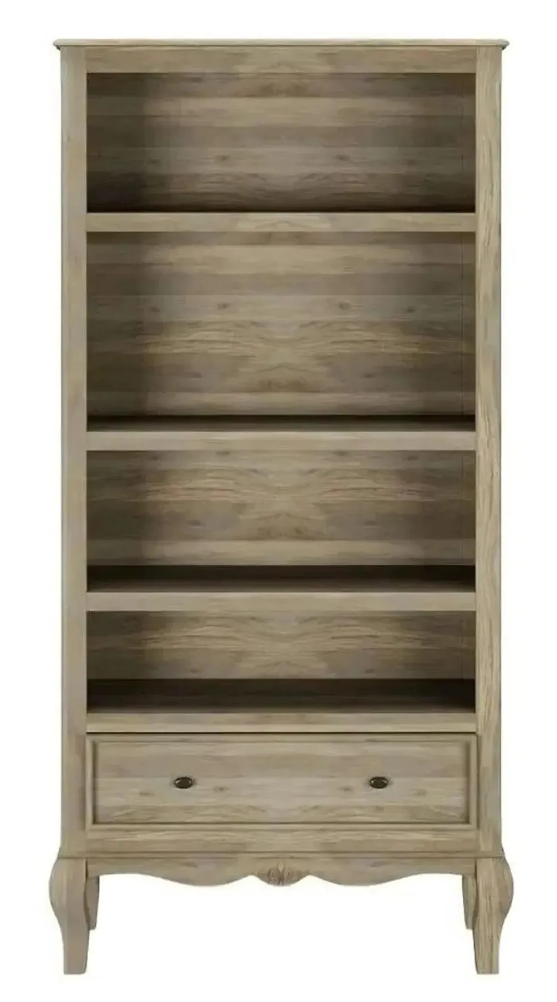 Fleur Wide Bookcase - Grey, Mango Wood