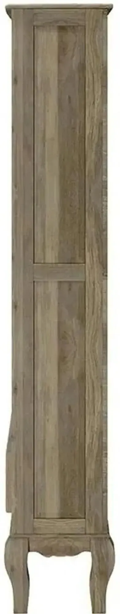 Fleur Wide Bookcase - Grey, Mango Wood