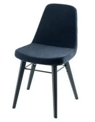 Gabi Dining Chair - Blue, Velvet image