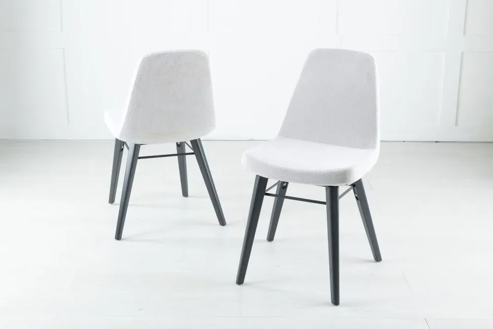 Gabi Dining Chair - Light Grey, Velvet