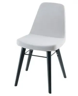 Gabi Dining Chair - Light Grey, Velvet