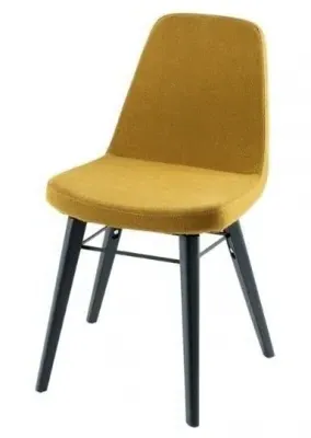Gabi Dining Chair - Mustard, Velvet