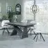 Garvin Extending Dining Set with Swivel Chairs - Cream, Ceramic