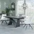 Garvin Extending Dining Set with Swivel Chairs - Grey, Ceramic