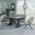 Garvin Extending Dining Set with Swivel Chairs - Grey, Ceramic