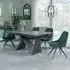 Garvin Extending Dining Set with Swivel Chairs - Grey, Ceramic