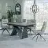 Garvin Extending Dining Set with Swivel Chairs - Grey, Ceramic