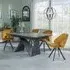 Garvin Extending Dining Set with Swivel Chairs - Mustard, Ceramic
