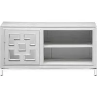 Geo Mirrored TV Unit - White
