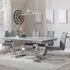 Glacier Dining Set - Grey Marble, Chrome