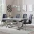 Glacier Dining Set with Jamison Chairs - Grey, Marble