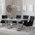 Glacier Dining Set with Knocker Back Chairs - Grey, Marble