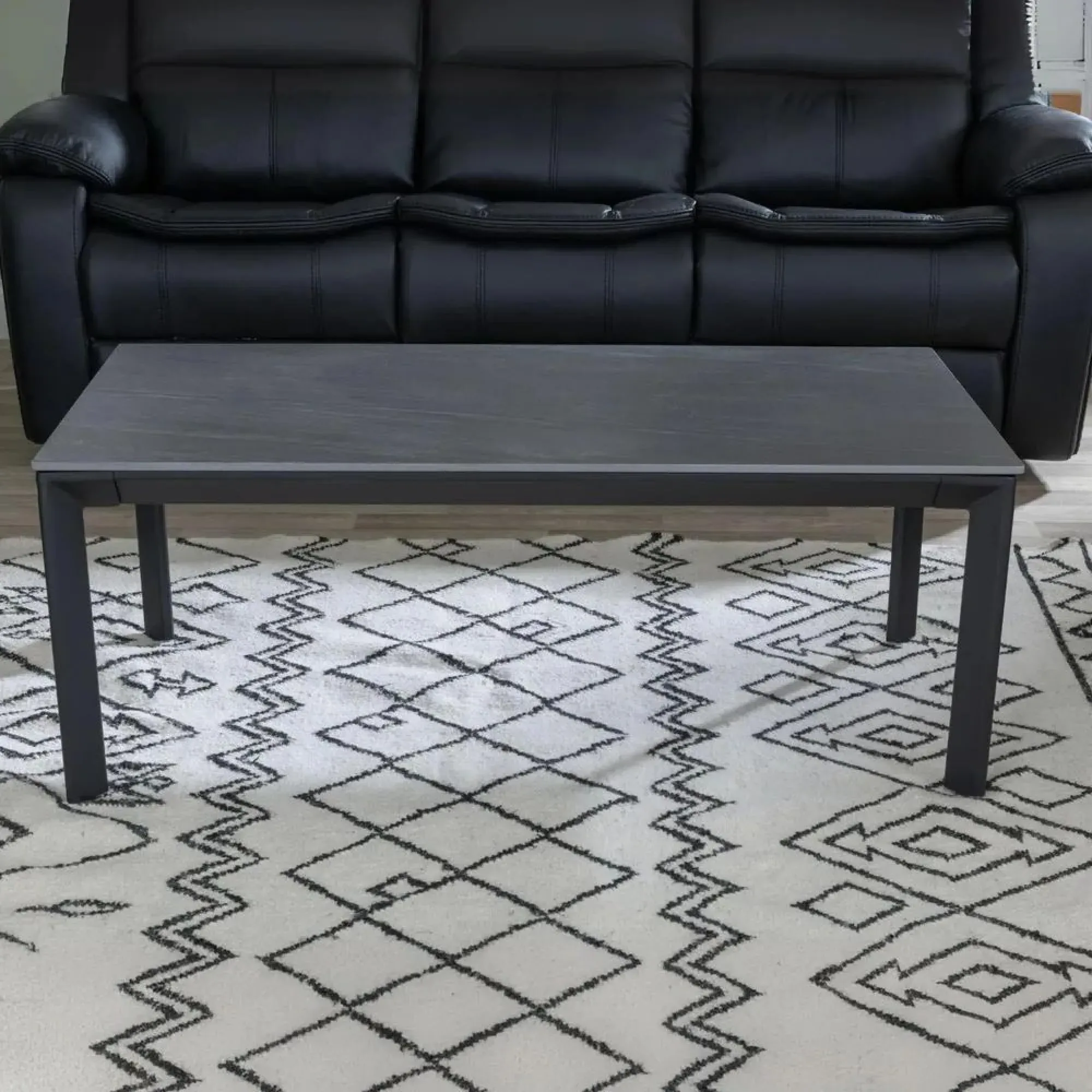 Glade Rectangular Coffee Table - Black, Ceramic