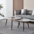Glade Round Coffee Table Set - Grey, Ceramic