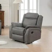 Harlee Recliner Armchair - Grey, Endurance Fabric