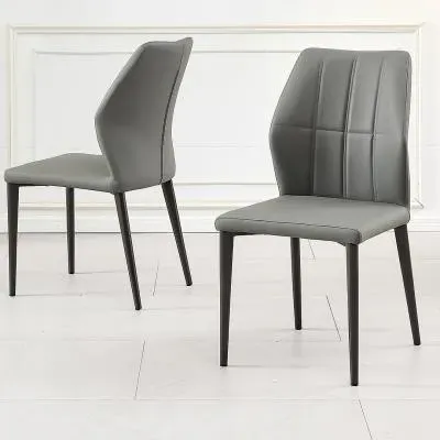 Harrow Dining Chair - Grey, Faux Leather image