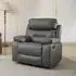 Hayley Manual Recliner Armchair - Grey, Fabric