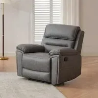 Helena Recliner Armchair - Grey, Endurance Fabric
