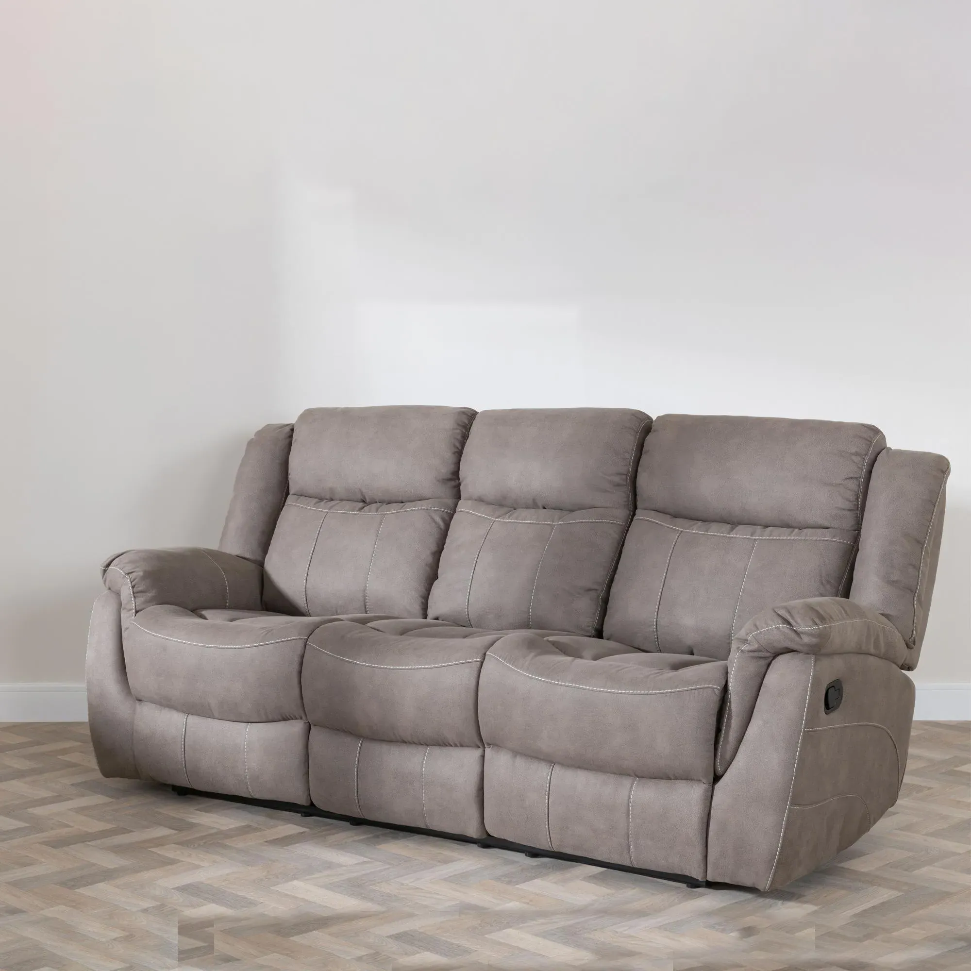 Hilbert 3-Piece Recliner Sofa Set - Brown, Fabric