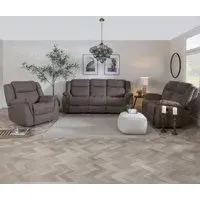 Hilbert 3-Piece Recliner Sofa Set - Brown, Fabric