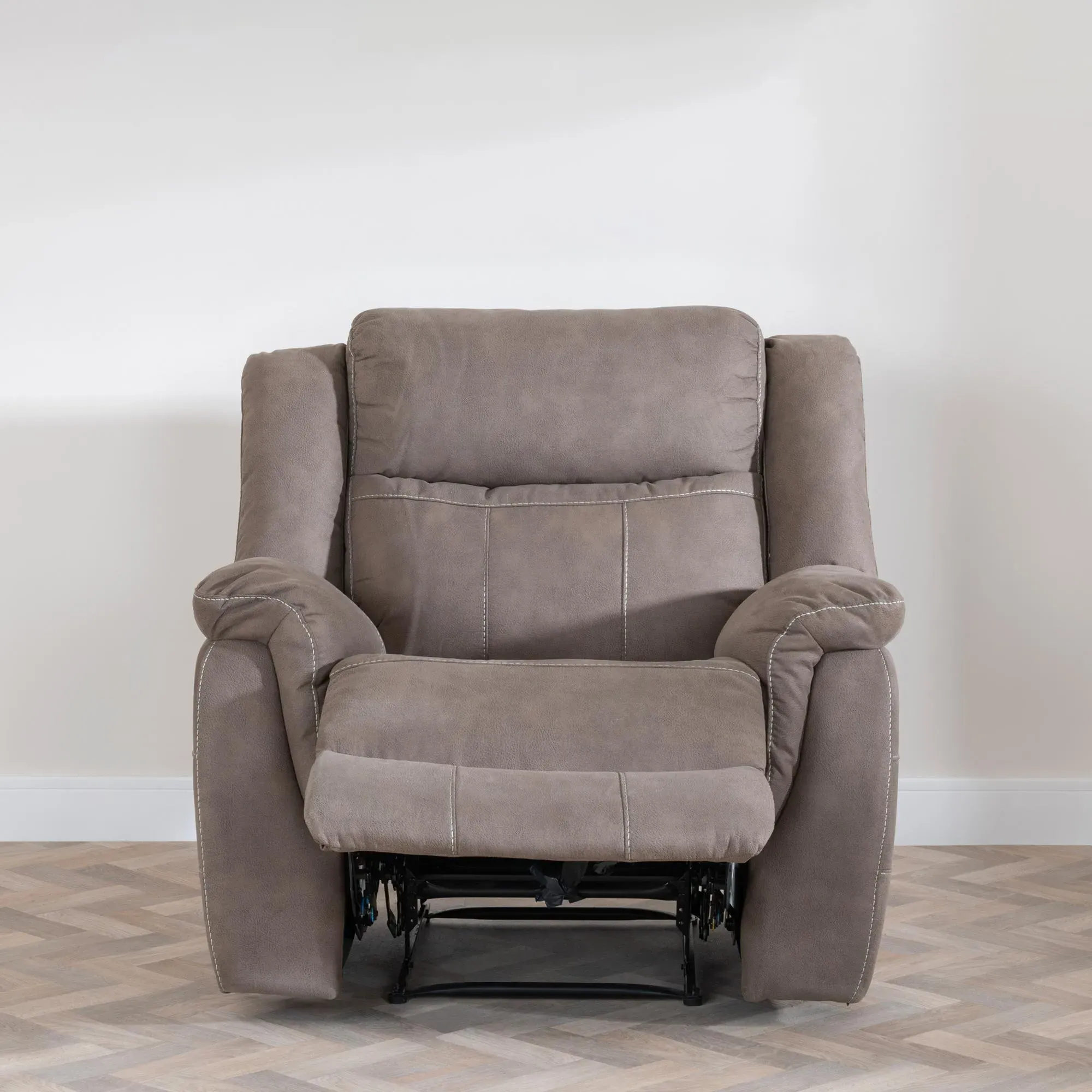 Hilbert Recliner Armchair - Brown, Fabric