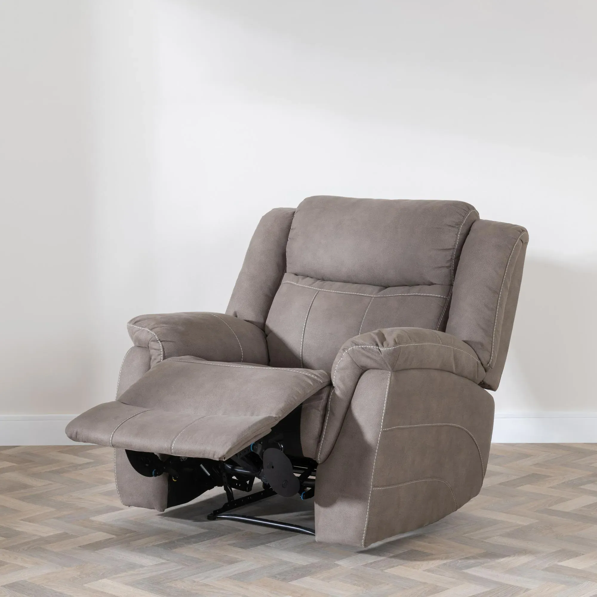 Hilbert Recliner Armchair - Brown, Fabric